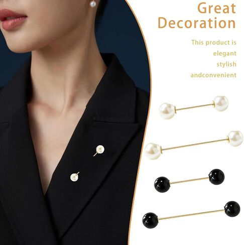 6PCS Women's Brooch Set- Imitation Pearl & Crystal Shawl Clips, Non-Slip Sweater Pins for Women's Clothing, Scarves and Cardigans in Saudi Arabia