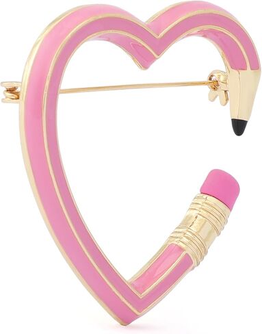 Betsey Johnson Jewelry Women's Best In Class Heart Pencil Brooch in Kuwait