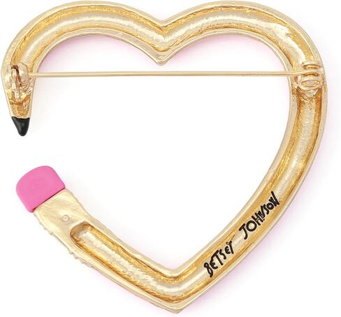 Betsey Johnson Jewelry Women's Best In Class Heart Pencil Brooch in Kuwait