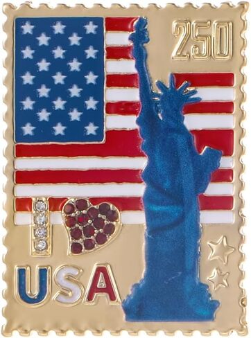 Madison Tyler 4th of July Brooches for Women | 250 USA American Pins for Women | Independence Memorial Day Bow Brooch | Patriotic Brooches Holiday Jewelry in Kuwait
