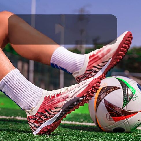 SAIBI Unisex Adult TF Turf Soccer Cleats, Non-Slip Wear-Resistant Breathable Training & Match Football Shoes for Artificial Grass in Kuwait