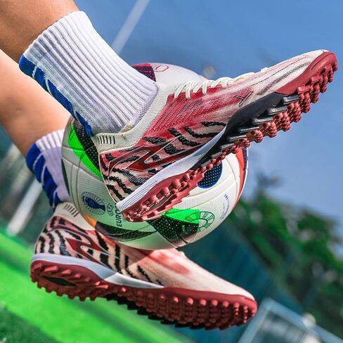 SAIBI Unisex Adult TF Turf Soccer Cleats, Non-Slip Wear-Resistant Breathable Training & Match Football Shoes for Artificial Grass in Kuwait