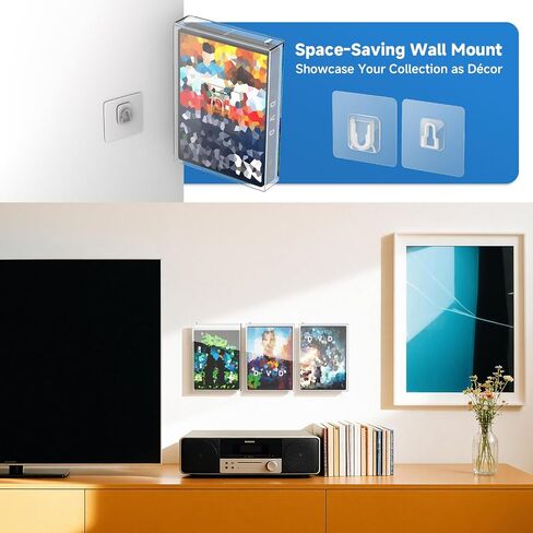 1Pack for Steelbook Protector with Wall Mount - Premium Acrylic Display Case Compatible with Thickened Collector Edition DVD (Clear Case Only) in Kuwait