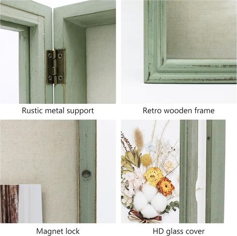 Shadow Box Frame, Solid Wood Display Cases Memory Box with Linen Back for Keepsakes, Photos, Medals. 11 x 14 Inch, Distressed Teal in Saudi Arabia