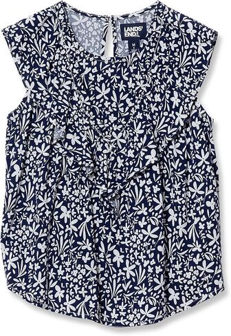 Lands' End Girls Breezy V-Neck Ruffle Top in Kuwait