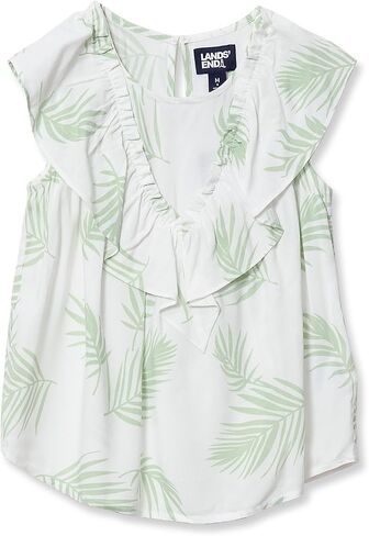 Lands' End Girls Breezy V-Neck Ruffle Top in Kuwait