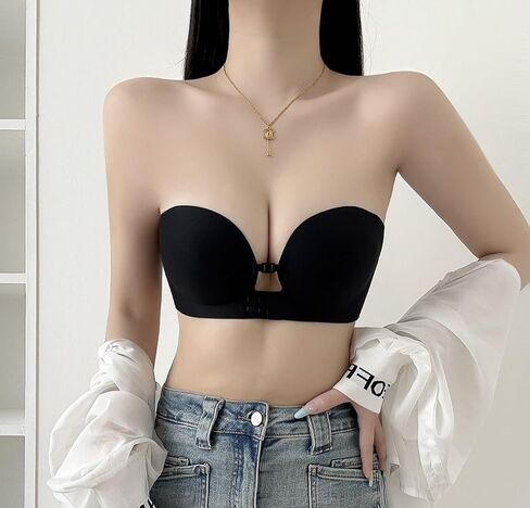 Gather Bra Women's Invisible Non-Slip Small Chest Shows Large no Steel Ring Thin Comfortable Adjustable Jewelry in Kuwait