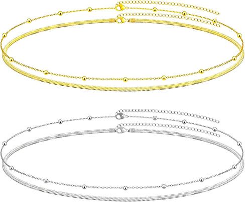 NEWITIN 4 Pieces Waist Chain for Women Gold Plated Adjustable Belly Chain Dainty Layered Summer Beach Body Chains Sexy Bikini Body Chains Jewelry Accessories for Women in Kuwait