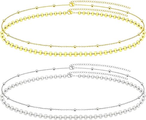 NEWITIN 4 Pieces Waist Chain for Women Gold Plated Adjustable Belly Chain Dainty Layered Summer Beach Body Chains Sexy Bikini Body Chains Jewelry Accessories for Women in Kuwait