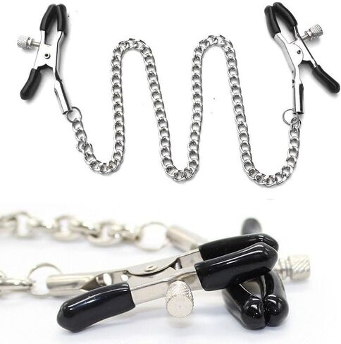Nipple Rings with Body Chain, Adjustable Body Clamps Sexy Non-Piercing Body Chains for Women, Faux Body Jewelry Clip Body Chain Jewelry For Women in Saudi Arabia