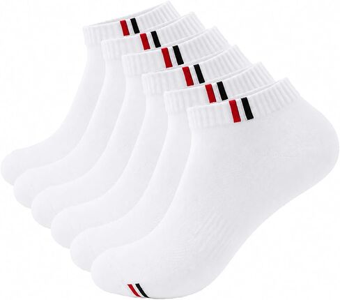 Men's Ankle Socks 6 Pack Low Cut Breathable Cotton Casual Socks Moisture Wicking Athletic Running Socks for Daily Wear in Kuwait