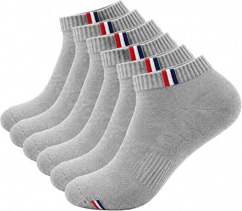Men's Ankle Socks 6 Pack Low Cut Breathable Cotton Casual Socks Moisture Wicking Athletic Running Socks for Daily Wear in Kuwait