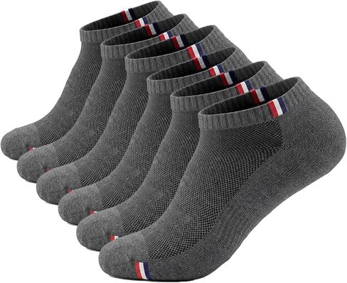 Men's Ankle Socks 6 Pack Low Cut Breathable Cotton Casual Socks Moisture Wicking Athletic Running Socks for Daily Wear in Kuwait