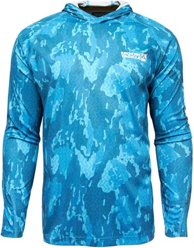 Hook & Tackle® Men's Reef Bay Hoodie Long Sleeve Tech T in Saudi Arabia