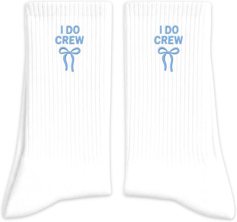 Blue Bow Wedding Crew Socks, Bride To Be Gifts, Wedding Essentials in Kuwait
