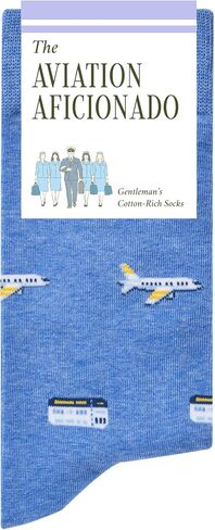 The Aviation Aficionado Socks – Airplane Gifts for Men – Perfect Pilot Gift – 1 x Pair, Size 8-13, Navy – Aviation Gifts for Pilots, Travelers, Airplane Lovers in Saudi Arabia