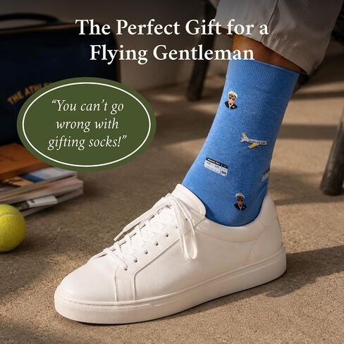 The Aviation Aficionado Socks – Airplane Gifts for Men – Perfect Pilot Gift – 1 x Pair, Size 8-13, Navy – Aviation Gifts for Pilots, Travelers, Airplane Lovers in Saudi Arabia