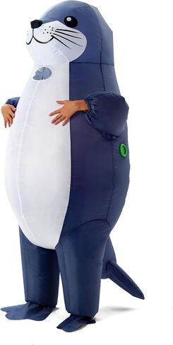 Seal Costume,Inflatable Animal Costume,Funny Blow Up Seal Costumes Beach Party Halloween for Adult in Kuwait