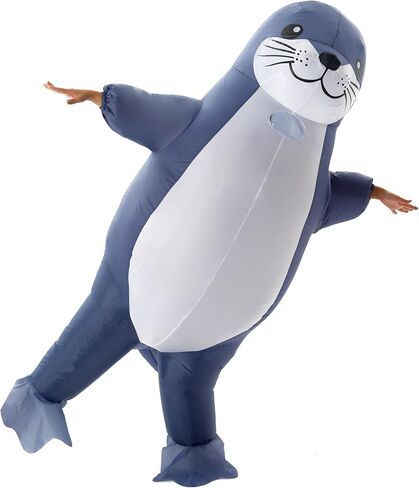 Seal Costume,Inflatable Animal Costume,Funny Blow Up Seal Costumes Beach Party Halloween for Adult in Kuwait