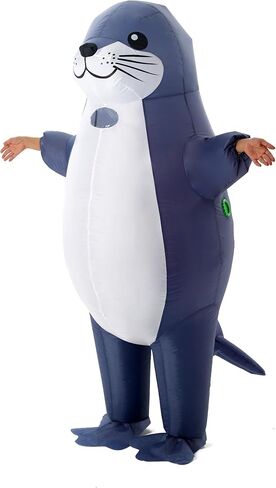 Seal Costume,Inflatable Animal Costume,Funny Blow Up Seal Costumes Beach Party Halloween for Adult in Kuwait