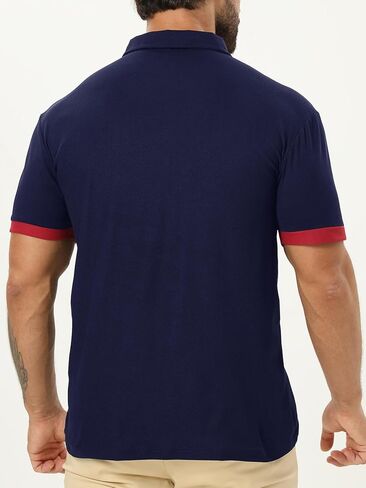 Men's Polo Shirts Short Sleeve Shirts for Men's Regular-Fit, Casual Athletic Collared T-Shirts in Kuwait
