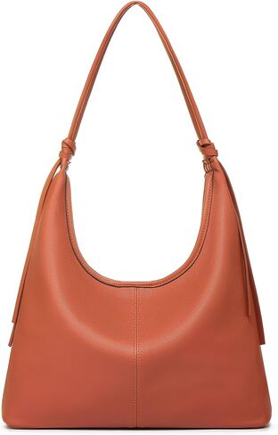 Vegan Leather Slouchy Hobo Purses for Women,Soft Leather Tote Handbags Shoulder Satchel with Tassel Ribbon in Kuwait