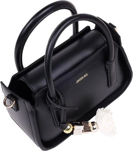 Jason Wu Structured Mini Bag, Dual Handle Satchel with Detachable Crossbody Strap and Logo Charm in Kuwait