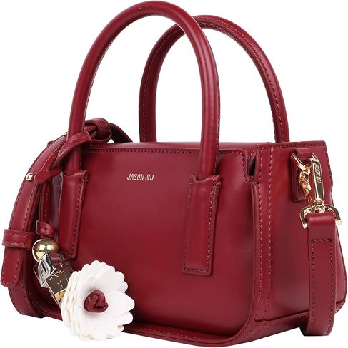 Jason Wu Structured Mini Bag, Dual Handle Satchel with Detachable Crossbody Strap and Logo Charm in Kuwait