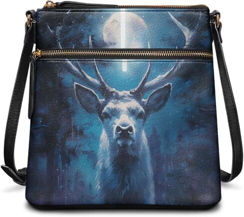 Womens Large Crossbody Bag PU Leather Shoulder Handbag with Zipper Removable Straps Bucket Bags Crossbody in Kuwait