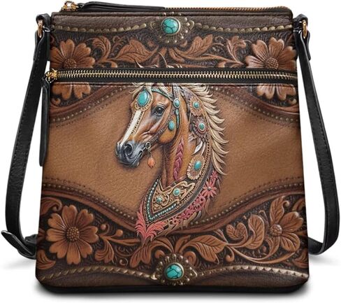 Womens Large Crossbody Bag PU Leather Shoulder Handbag with Zipper Removable Straps Bucket Bags Crossbody in Kuwait