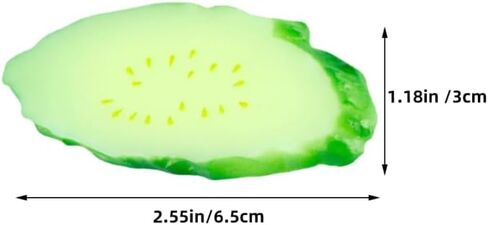 Luxshiny 6pcs Artificial Cucumber Slice Models Lifelike Vegetable Decor for Home Realistic Shop Cucumber Prop in Kuwait