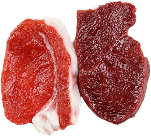 2Pcs Real Looking Handcrafted Fake Meat - Artificial Pork Steak Raw Beef for Display Prop in Kuwait