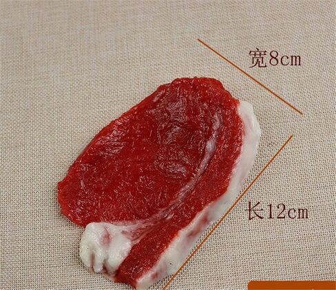 2Pcs Real Looking Handcrafted Fake Meat - Artificial Pork Steak Raw Beef for Display Prop in Kuwait