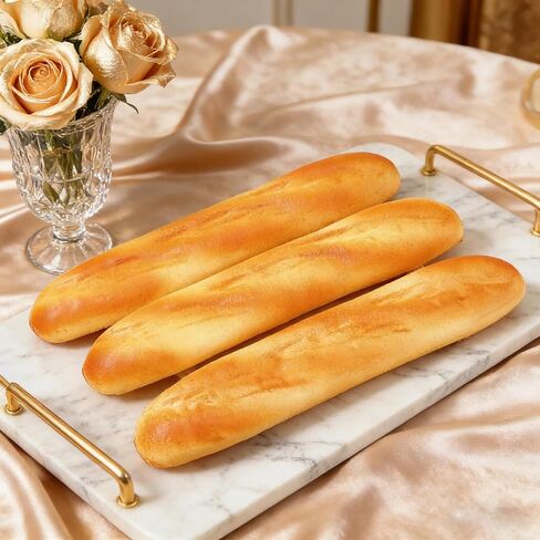 3pcs PU Material Fake Baguette, Artificial French Long Bread Loaf, Fake Bread Loaves for Food Props Display Home Kitchen Bakery Restaurant Decoration in Saudi Arabia
