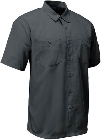 MMCC Men’s Super Duty Classic Mechanic Button-Up Shop Shirt w/Microfiber Cleaning Panel - Dual Chest Pockets in Saudi Arabia