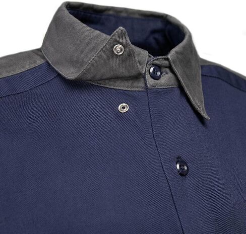 MMCC Men’s Super Duty Classic Mechanic Button-Up Shop Shirt w/Microfiber Cleaning Panel - Dual Chest Pockets in Kuwait