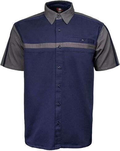 MMCC Men’s Super Duty Classic Mechanic Button-Up Shop Shirt w/Microfiber Cleaning Panel - Dual Chest Pockets in Kuwait
