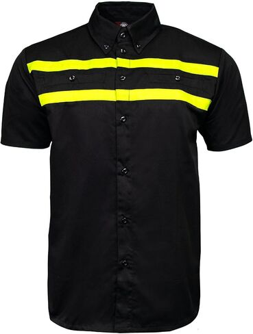 MMCC Men’s Super Duty Classic Mechanic Button-Up Shop Shirt w/Microfiber Cleaning Panel - Dual Chest Pockets in Kuwait