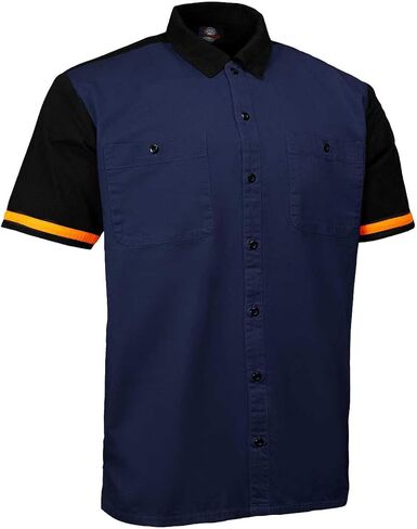 MMCC Men’s Super Duty Classic Mechanic Button-Up Shop Shirt w/Microfiber Cleaning Panel - Dual Chest Pockets in Kuwait