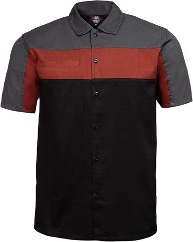 MMCC Men’s Super Duty Classic Mechanic Button-Up Shop Shirt w/Microfiber Cleaning Panel - Dual Chest Pockets in Kuwait