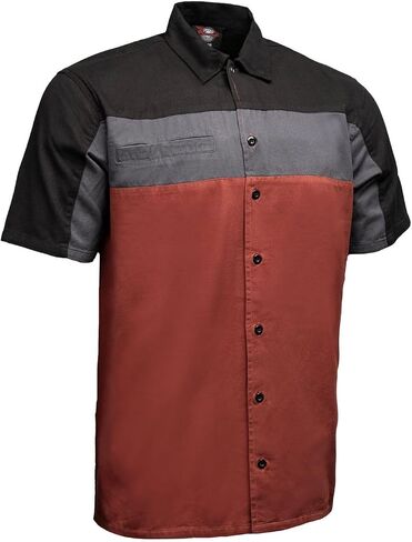MMCC Men’s Super Duty Classic Mechanic Button-Up Shop Shirt w/Microfiber Cleaning Panel - Dual Chest Pockets in Kuwait