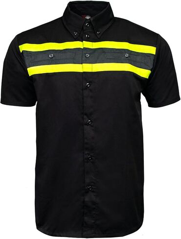 MMCC Men’s Super Duty Classic Mechanic Button-Up Shop Shirt w/Microfiber Cleaning Panel - Dual Chest Pockets in Kuwait