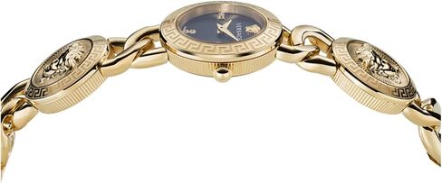 Versace Stud Icon Women's Watch, 26mm IP Yellow Gold Case, Black Sunray Dial, Gold Tone Bracelet, Swiss Quartz Movement, Jewelry Clasp, 3 ATM Water Resistant in Kuwait