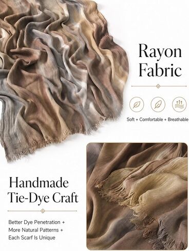 Ombre Hijab Scarf for Women Soft Crinkle Rayon Breathable Head Wrap Shawl Gradient Multi Color Fashion Scarf in Saudi Arabia