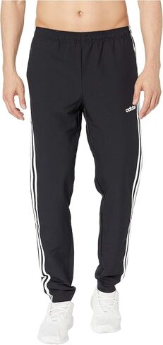 adidas Men's Athletics Essential Tricot 3-Stripe Pants, Black, X-Small in Saudi Arabia