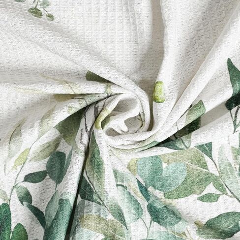 Horaldaily Spring Summer Waffle Couch Sofa Slip Cover, Eucalyptus Floral Non Slip Washable Couch Sofa Cover for 2 Cushion Pet Friendly, Sectional L Shape Covers for Dogs, Kids,71"x118" in Kuwait
