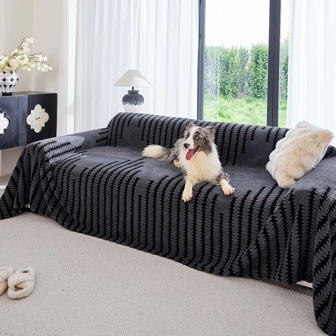 Couch Covers for 2 Cushion Couch Sofa, Pet Friendly Sofa Covers Washable, Heavy Duty Scratch Resistant Furniture Cover for Dogs Fits Love Seat, 71" x 118", Gray in Saudi Arabia
