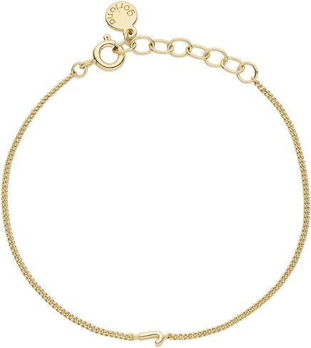 gorjana - Wilder Mini Alphabet Bracelet 6"-7" - 18k Gold or Silver Plated Finish - Personalized Bracelet - Spring Ring Closure - Wearing Stylish Link Bracelet - Timeless and Versatile in Kuwait