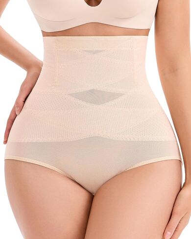 Tummy Control Shapewear for Women High Waisted Body Shaper Underwear Faja Butt Lifting Panties Slimmer Shaping Briefs in Saudi Arabia
