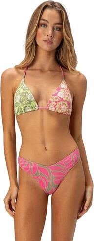 Roxy Women's Cheeky Low-Rise Bikini Bottom – UPF 50+, Quick Dry, Stretch Swimwear for Beach, Poolside, Surf, Swim, Resort Wear, Pink Combo, Medium in Kuwait